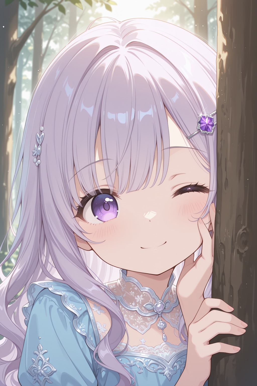 ひょっこりウィンク