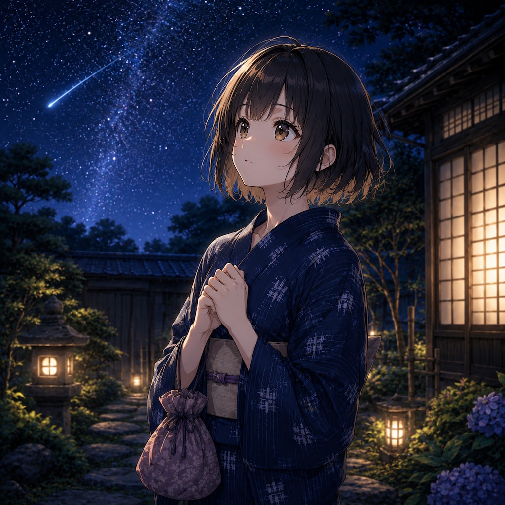 椿、夜空に何を思う？