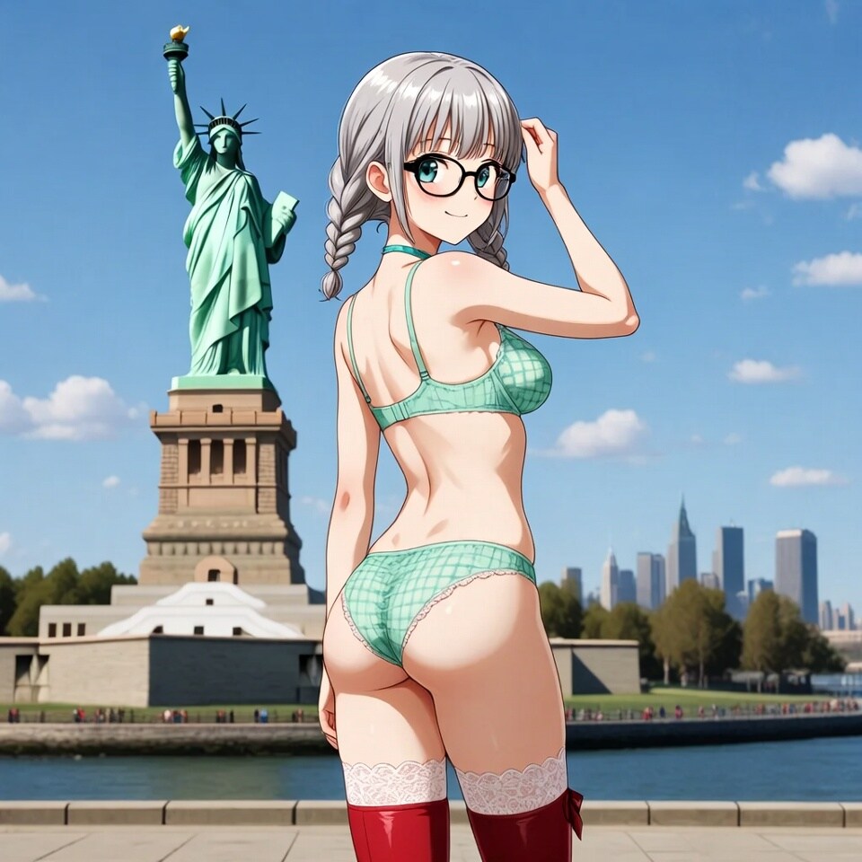 眼鏡っ子_斉木みつば（アメリカリバティ島自由の女神）