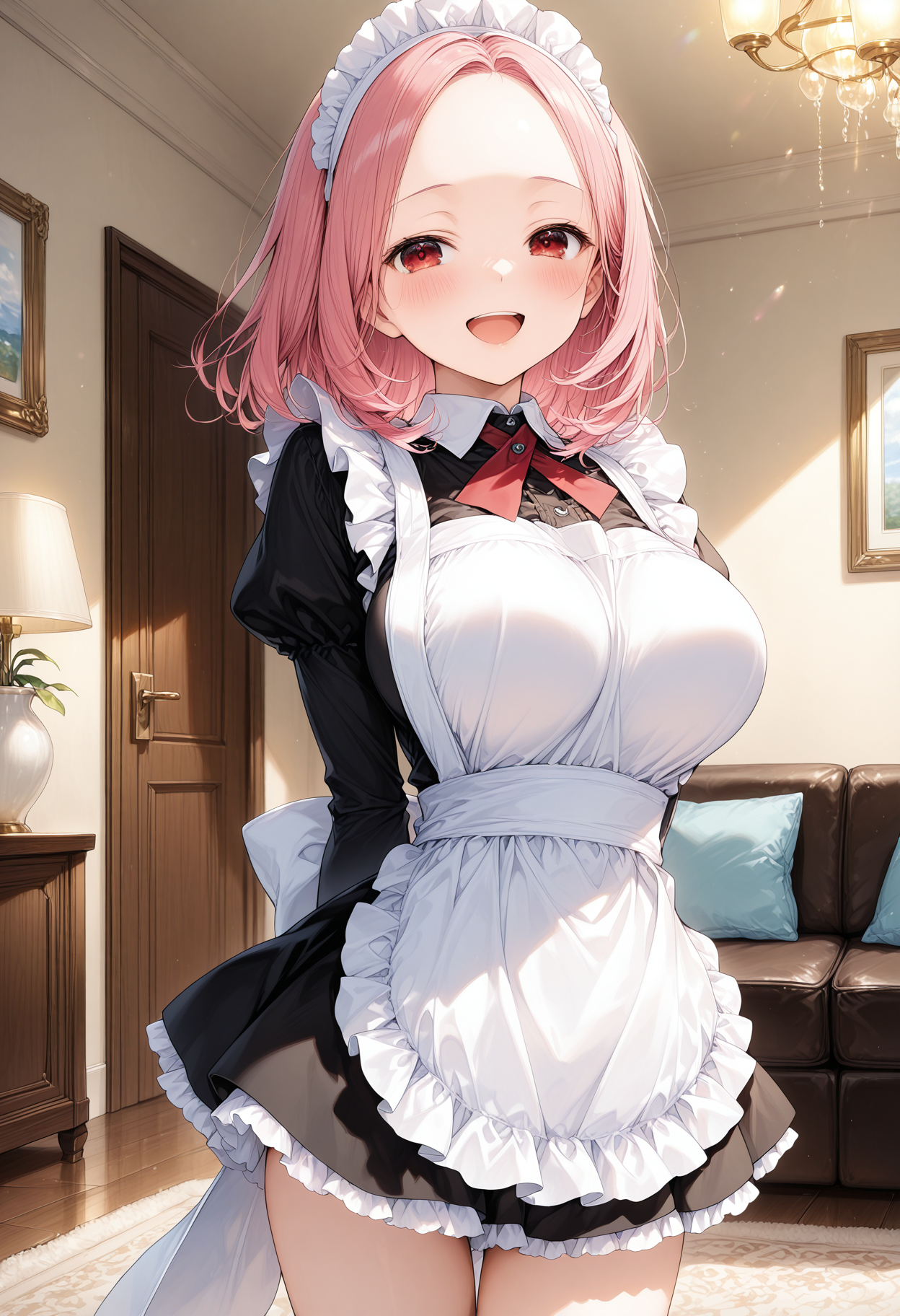 ピンク髪メイド