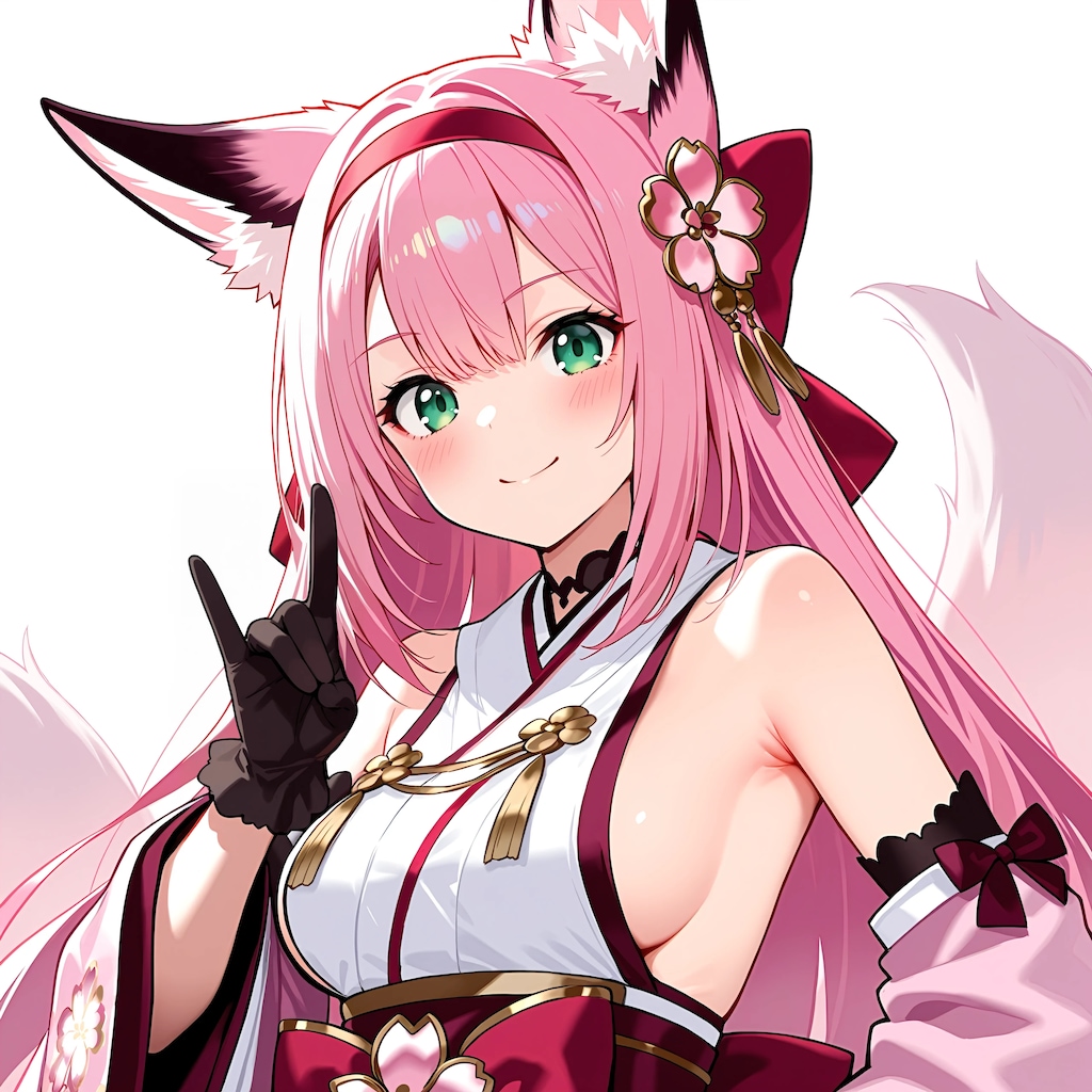 狐サインでどや顔　花月(アズールレーン)