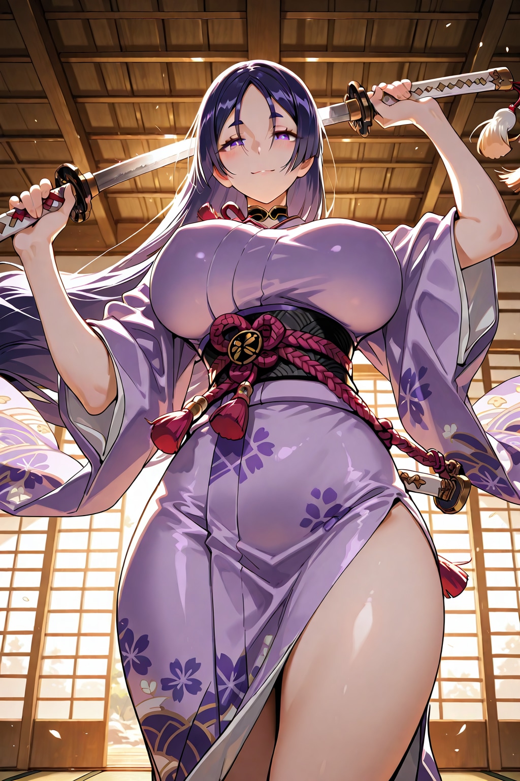 柄を持ってるけど両手とも柄になってるｗ