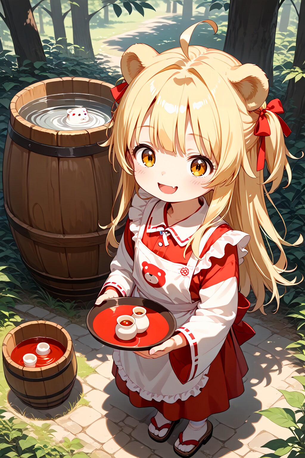 神獣さまを接待するピナ