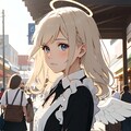 買い物帰り天使メイドさん 3枚目