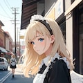 買い物帰り天使メイドさん 2枚目