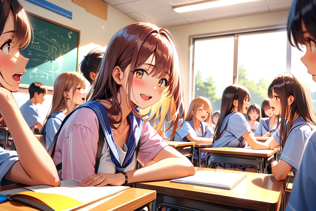 教室にて