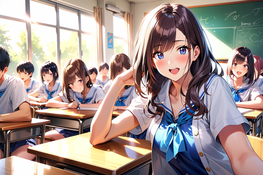教室にて