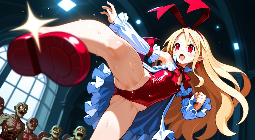 魔界戦記ディスガイア　堕天使フロン　キック2