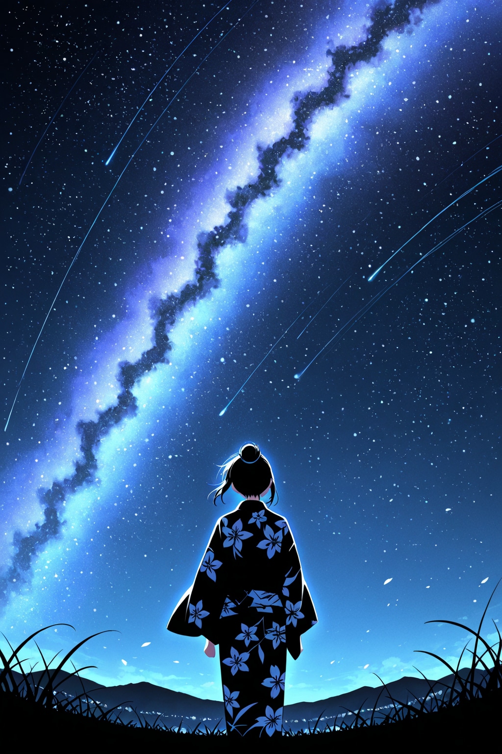女の子と星空