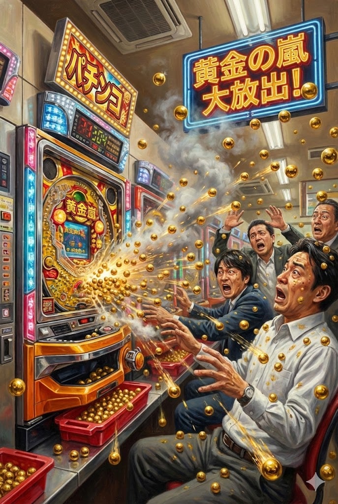 パチンコ玉が金の玉 | の人気AIイラスト・グラビア