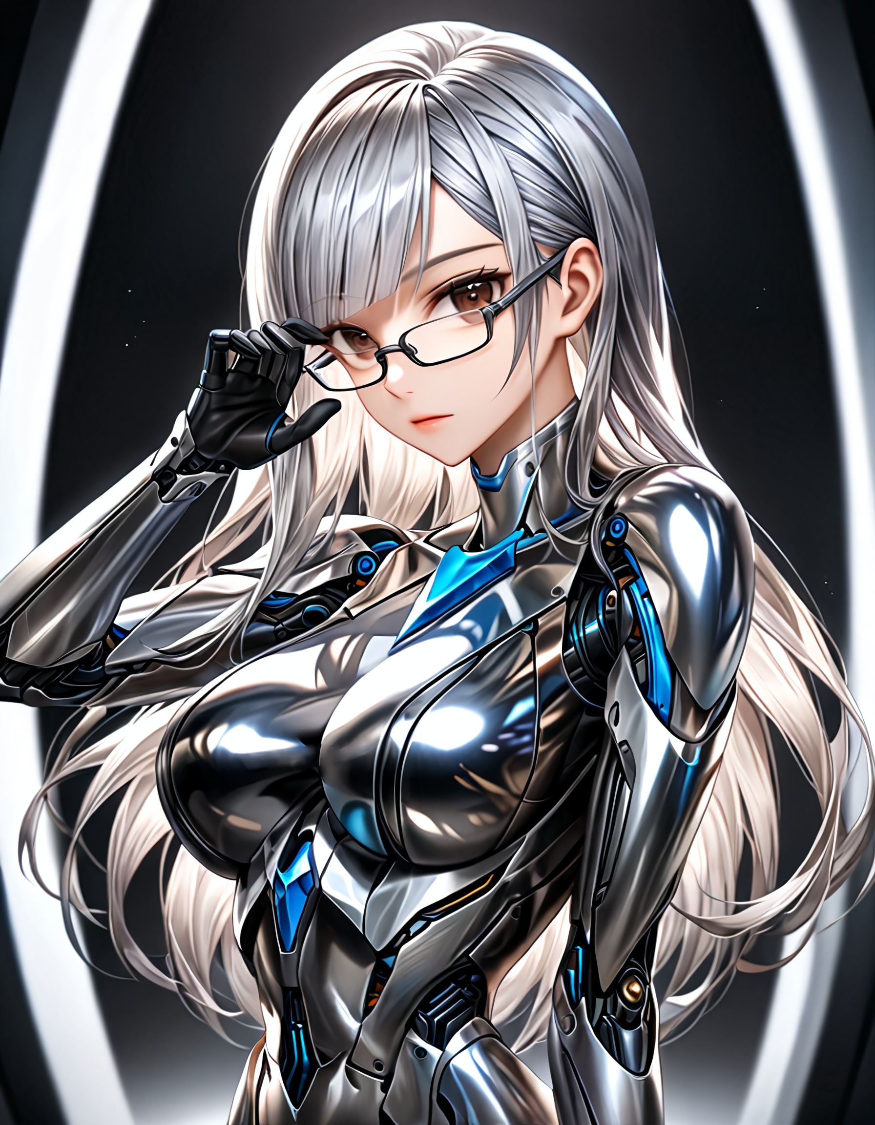 メガネメカ子 | の人気AIイラスト・グラビア