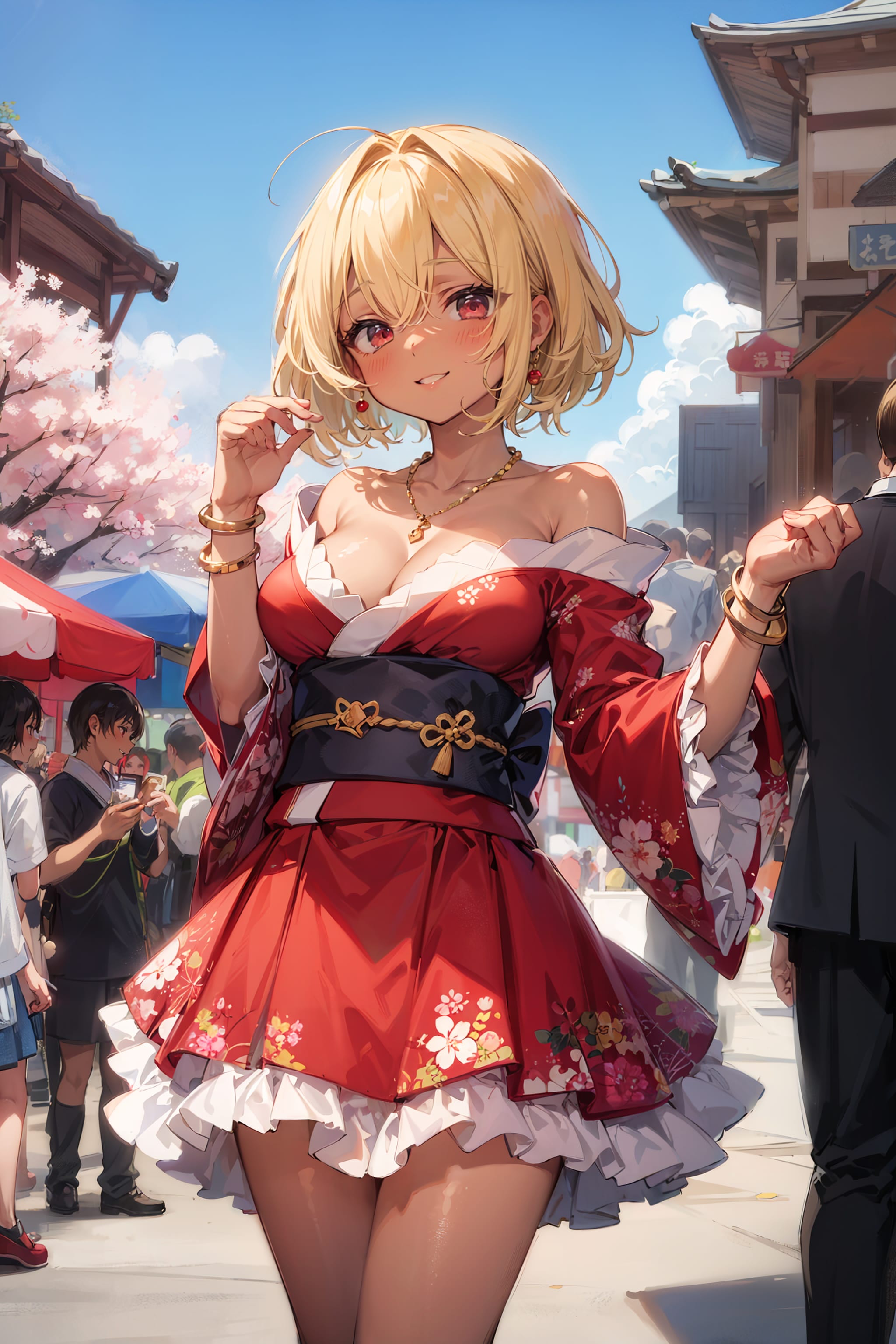 短髪ギャルちゃんと春祭りデート