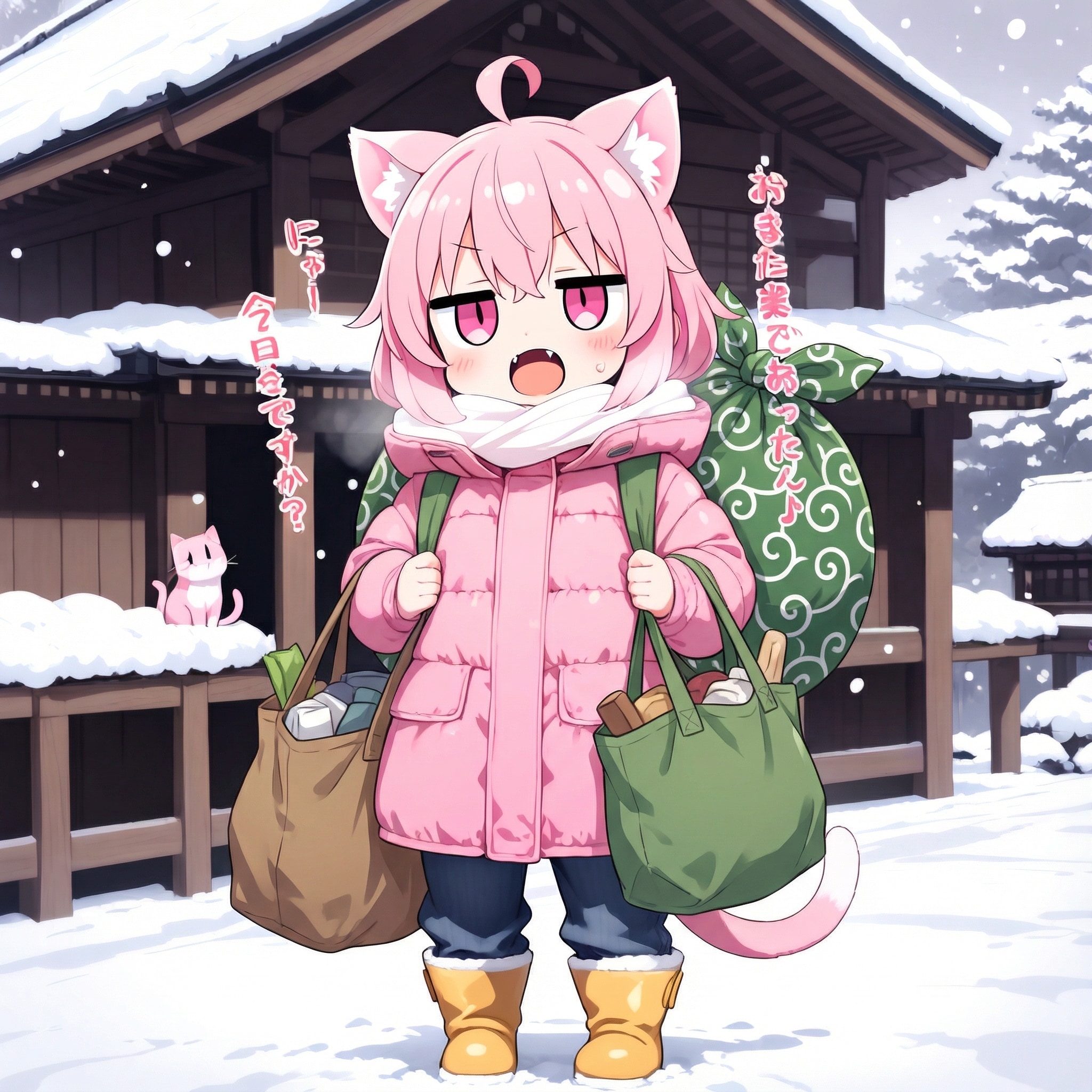 年末に里帰りしたねこちゃん | の人気AIイラスト・グラビア