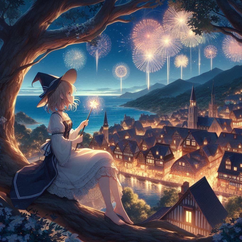 夜空に花を咲かせる魔法