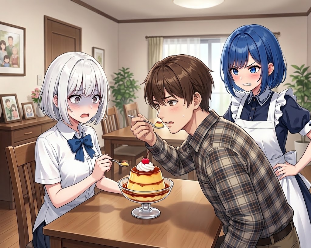 アイちゃんの他人のプリンを食べる弾　弾 | の人気AIイラスト・グラビア
