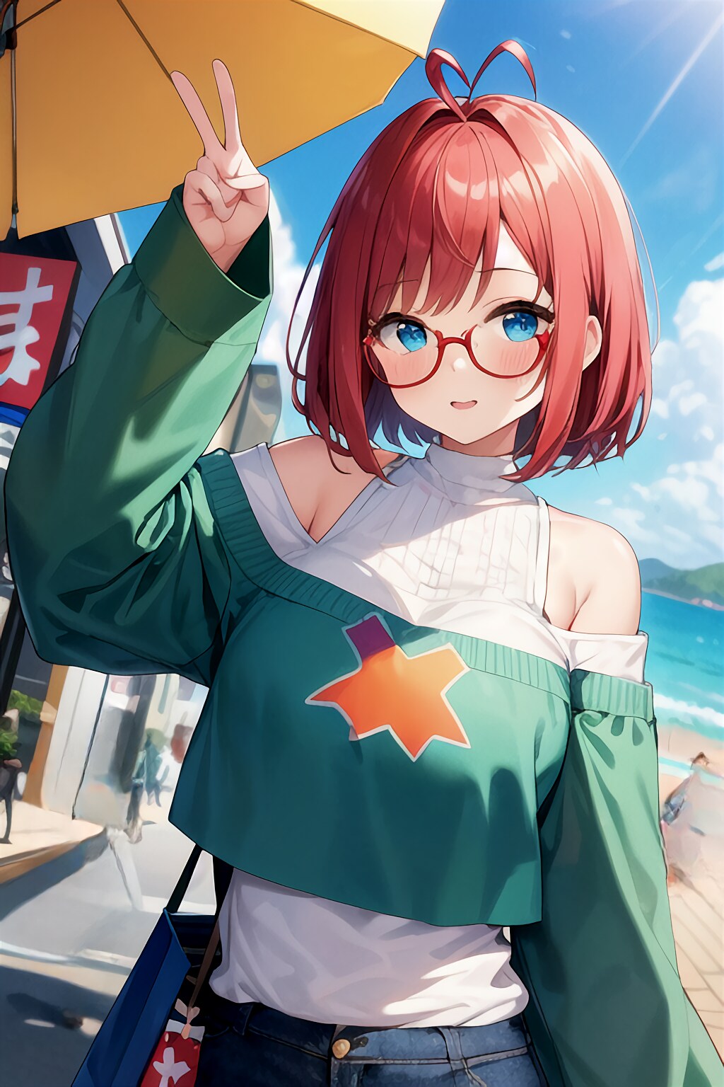 オーバーサイズ衣装でカエデとデートだべ〜