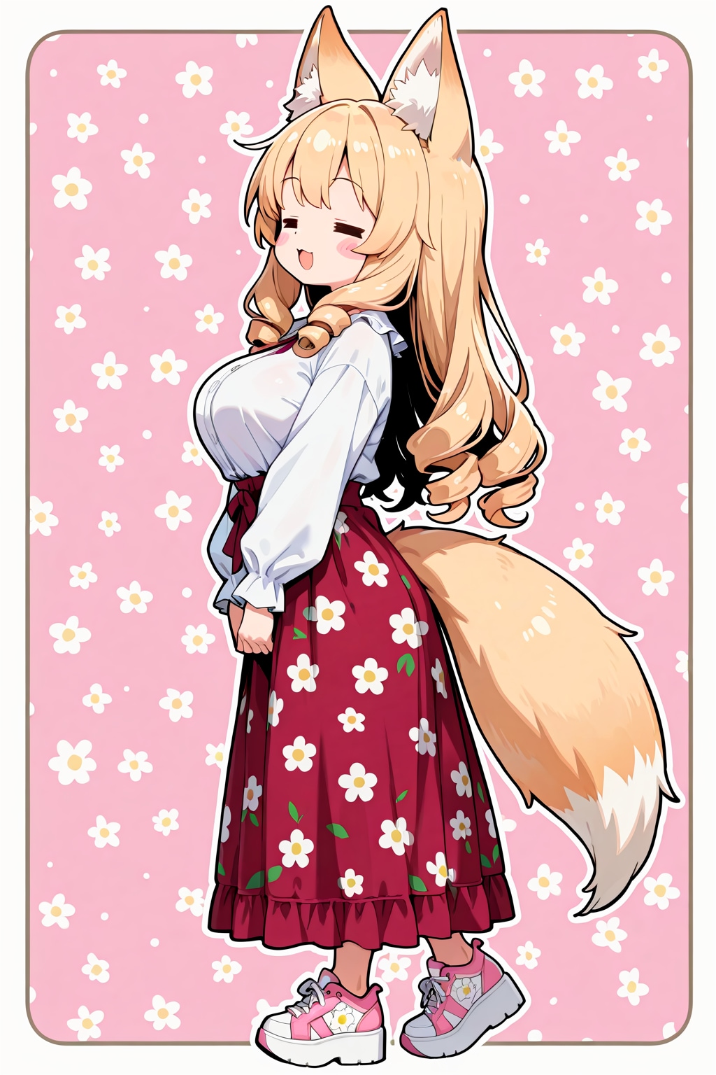 ロングスカートケモミミゆるふわおねえさん