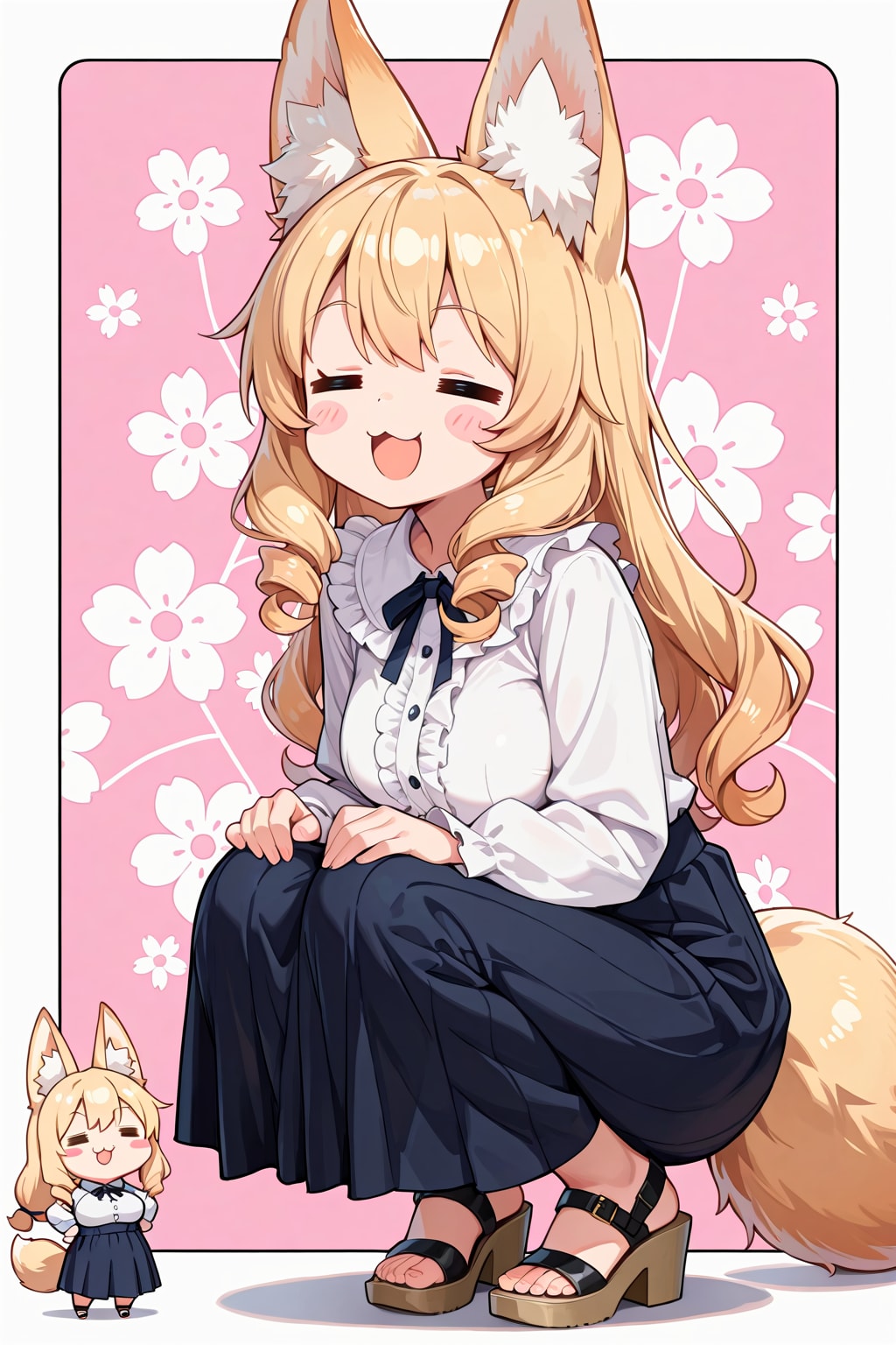 ロングスカートケモミミゆるふわおねえさん