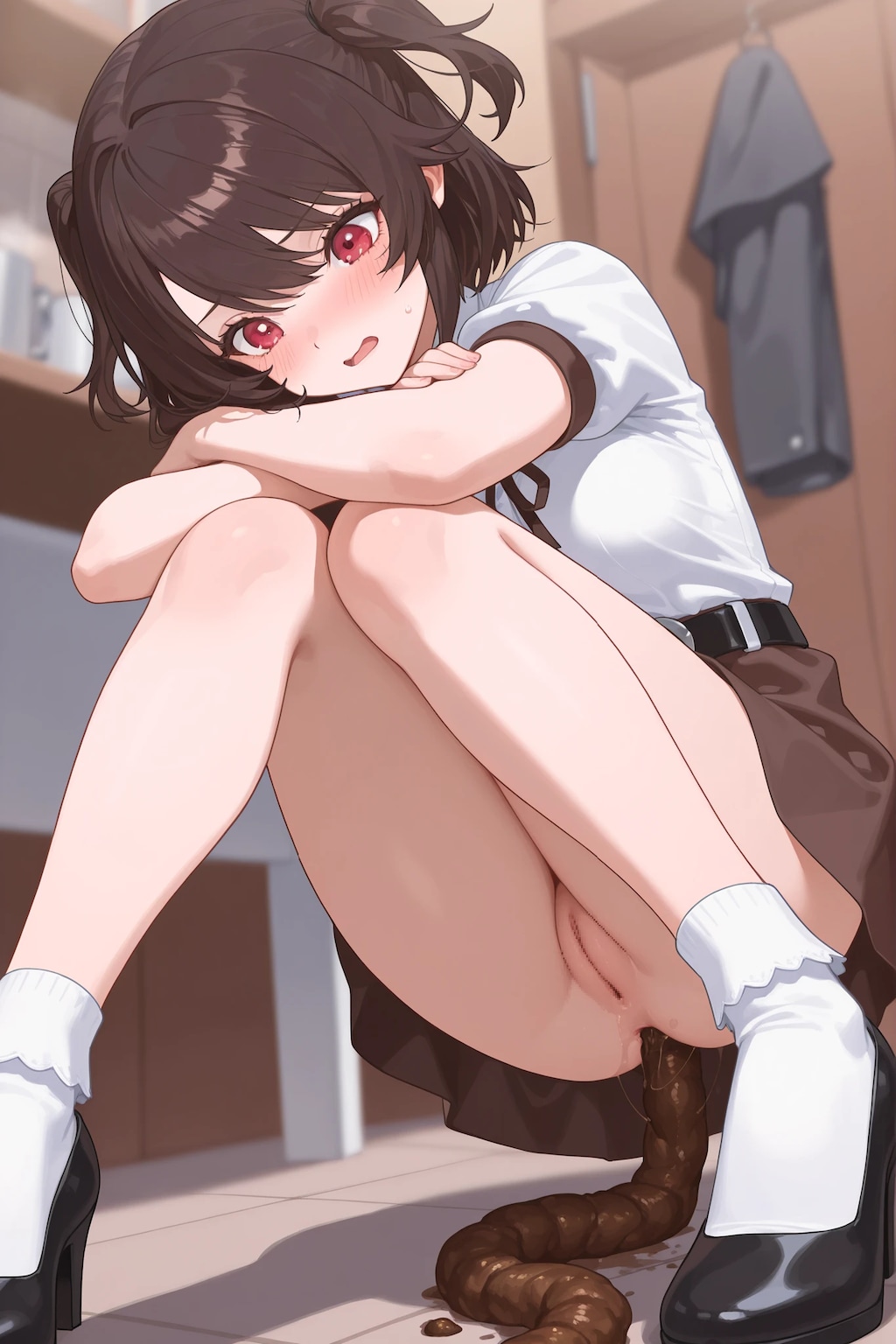 小柄な美少女の羞恥脱糞記録