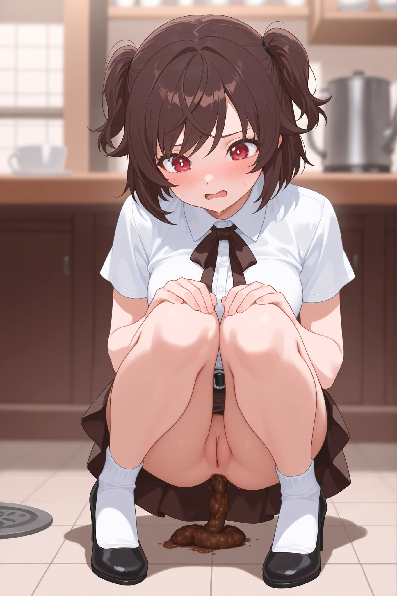 小柄な美少女の羞恥脱糞記録