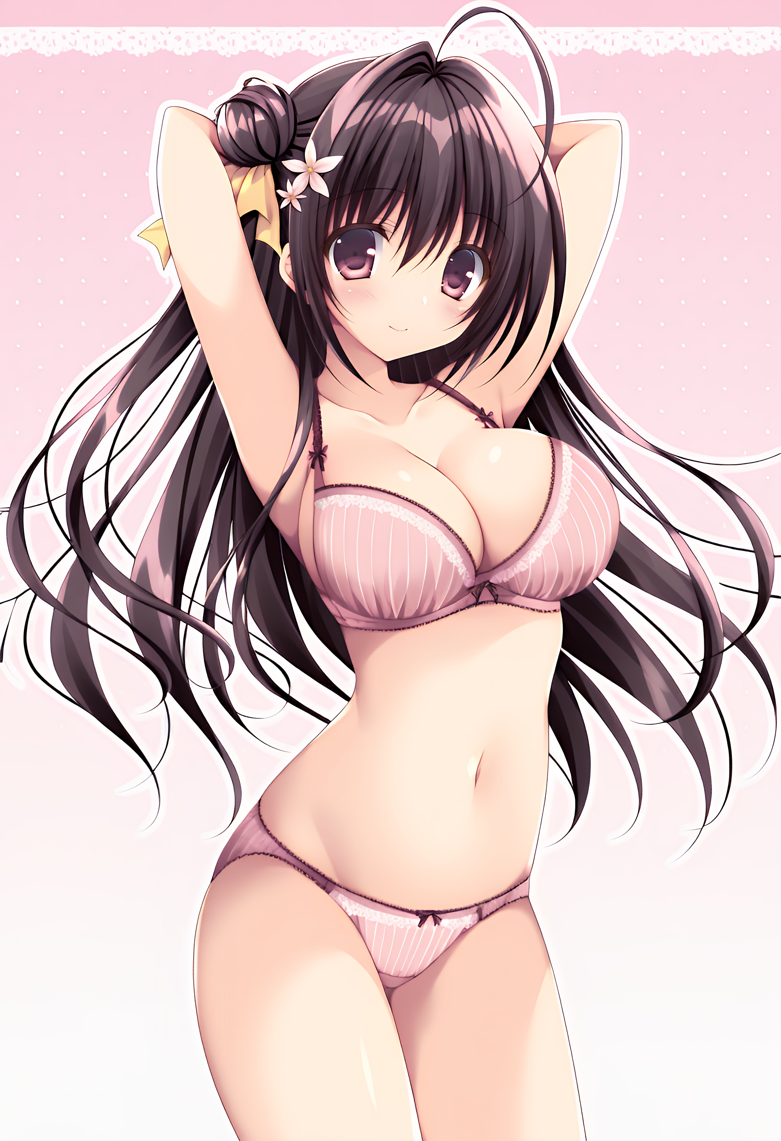 ピンクの縞模様
