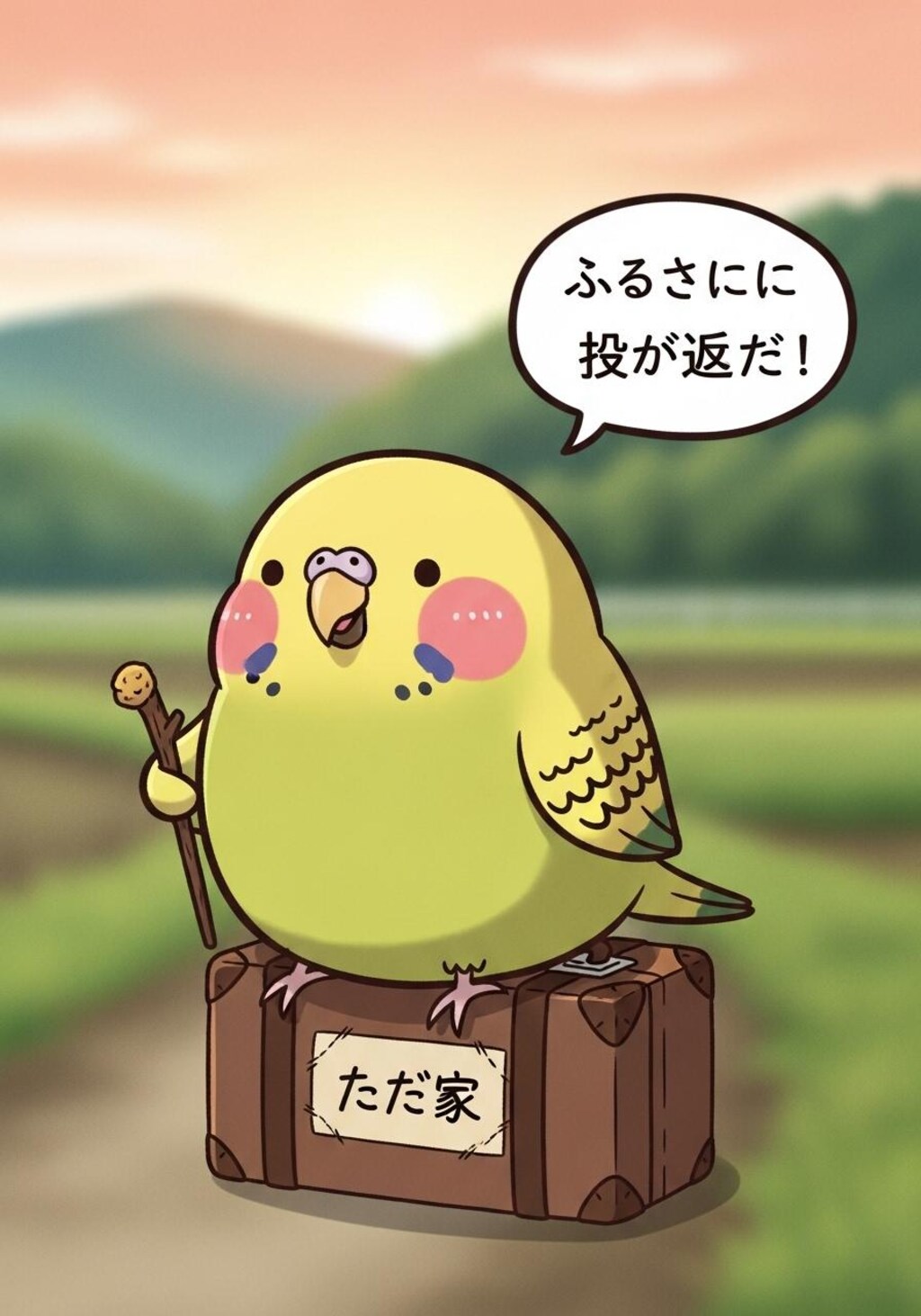 くにへ　かえる　いんこ