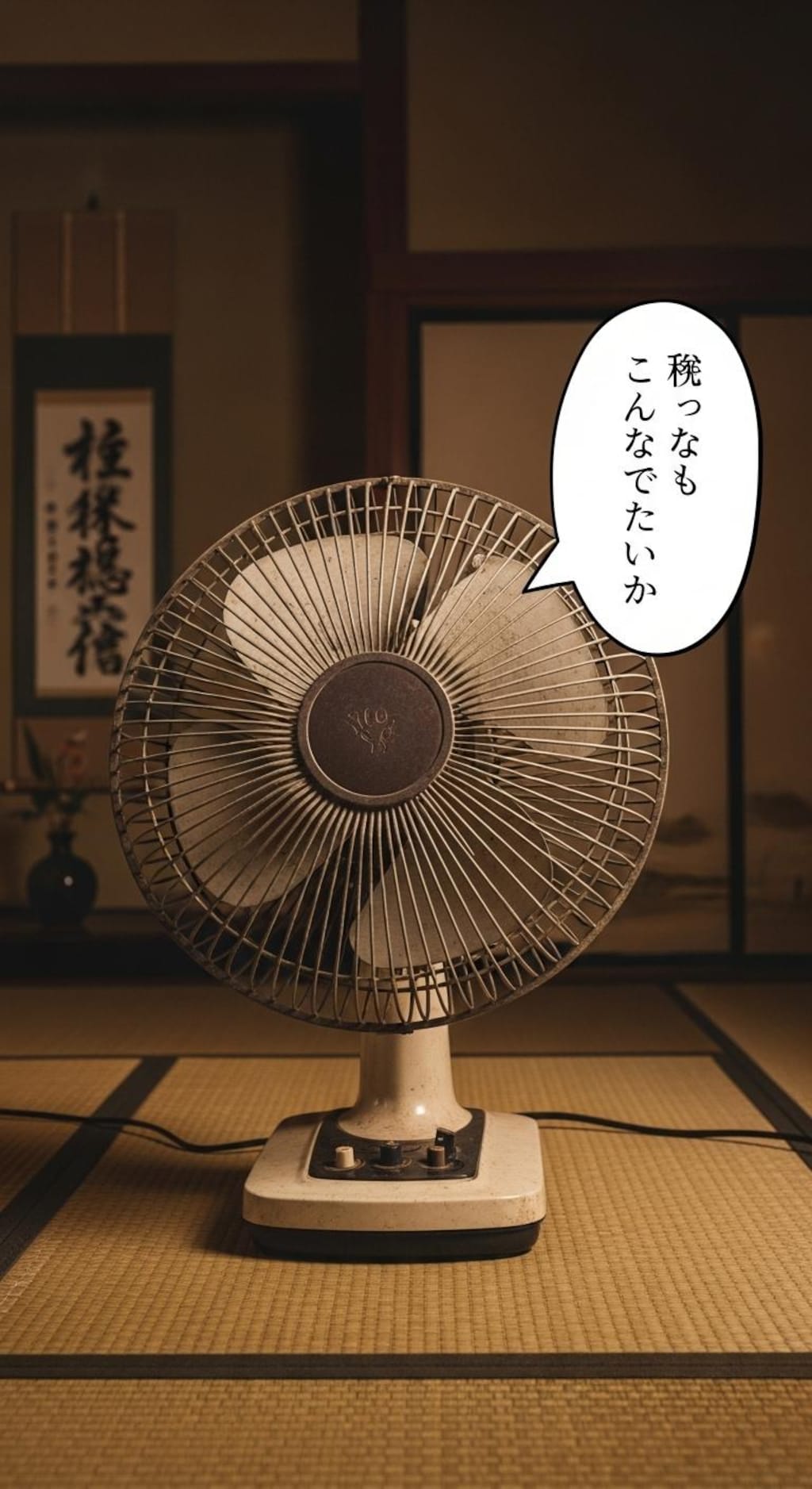 今日は扇風機に喋らせてみた