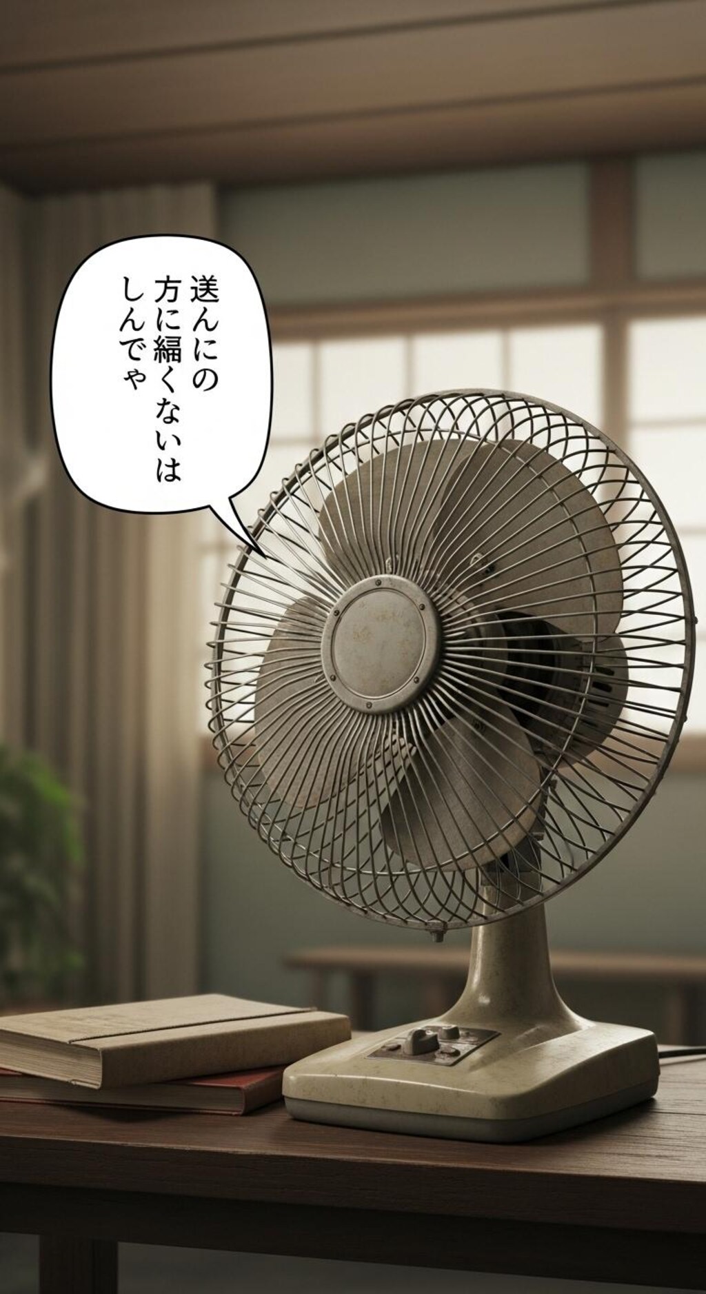今日は扇風機に喋らせてみた