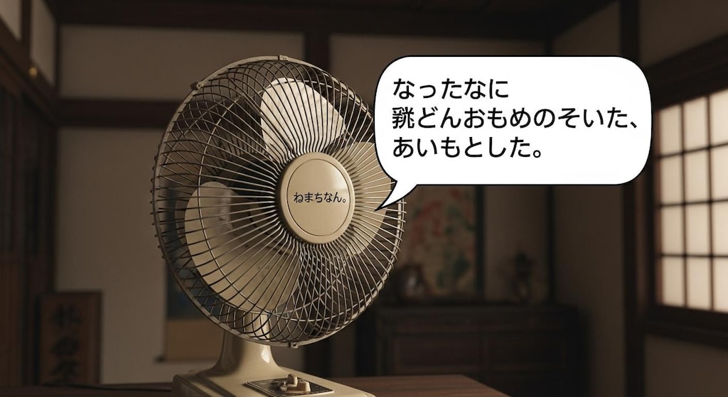 今日は扇風機に喋らせてみた