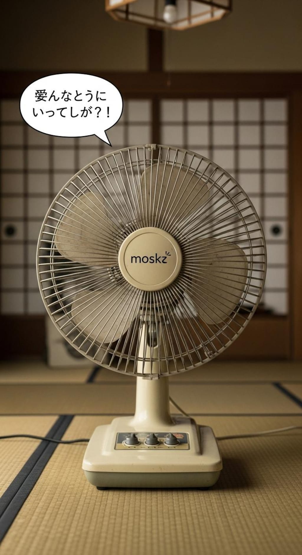 今日は扇風機に喋らせてみた