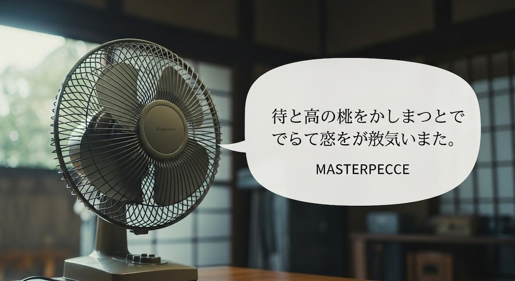 今日は扇風機に喋らせてみた