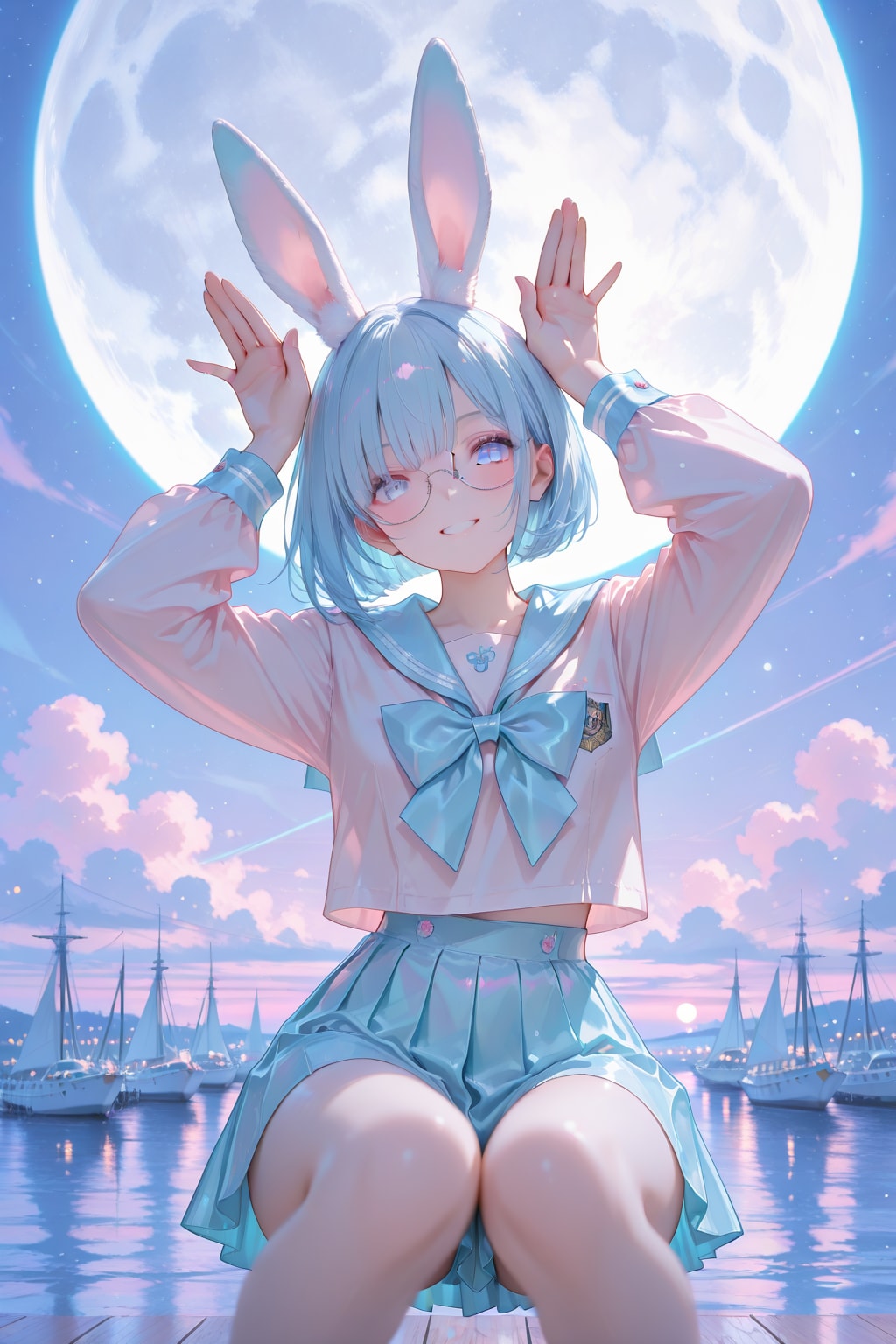 おつきさまとうさぎだぴょん | の人気AIイラスト・グラビア