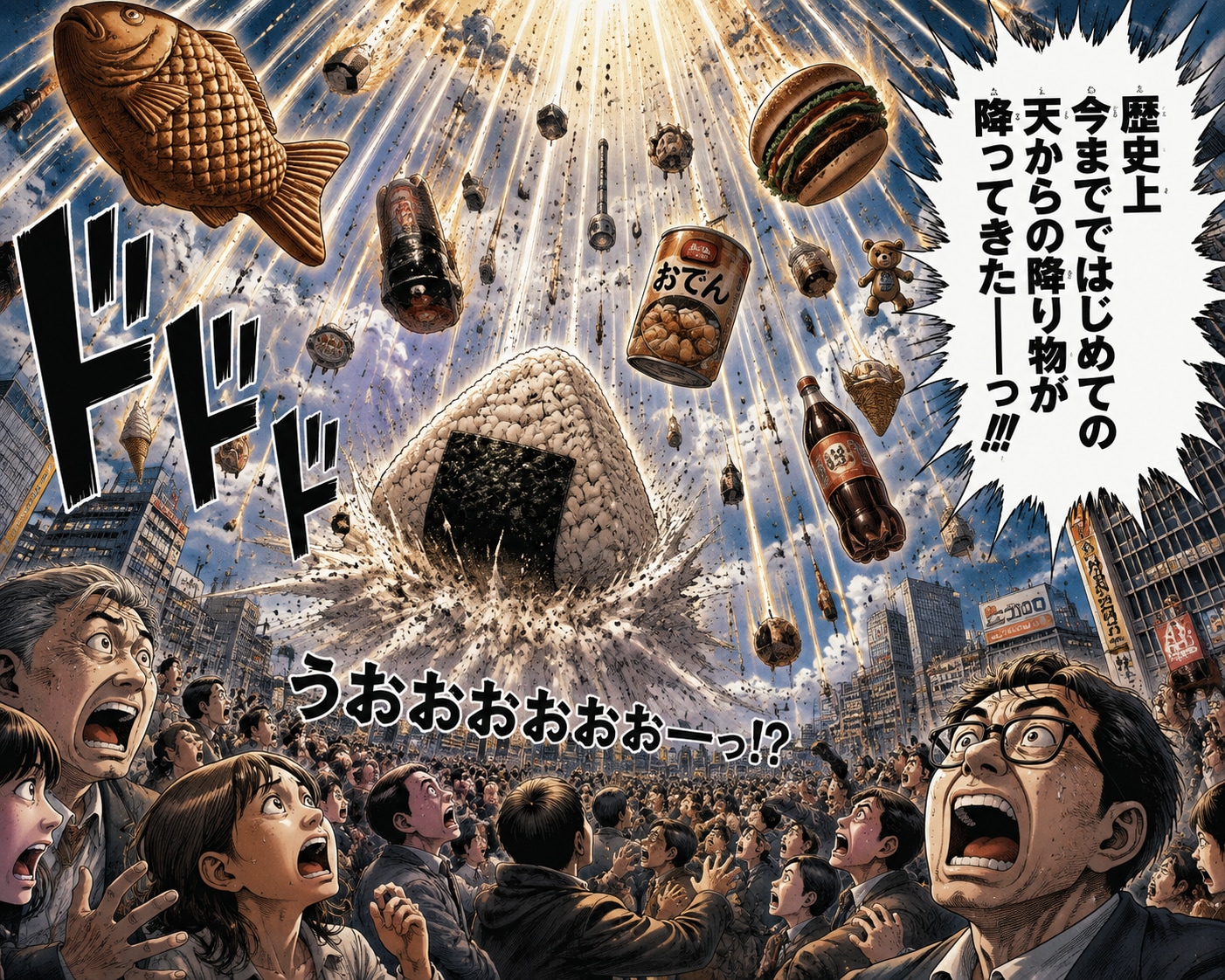 まさかの降り物
