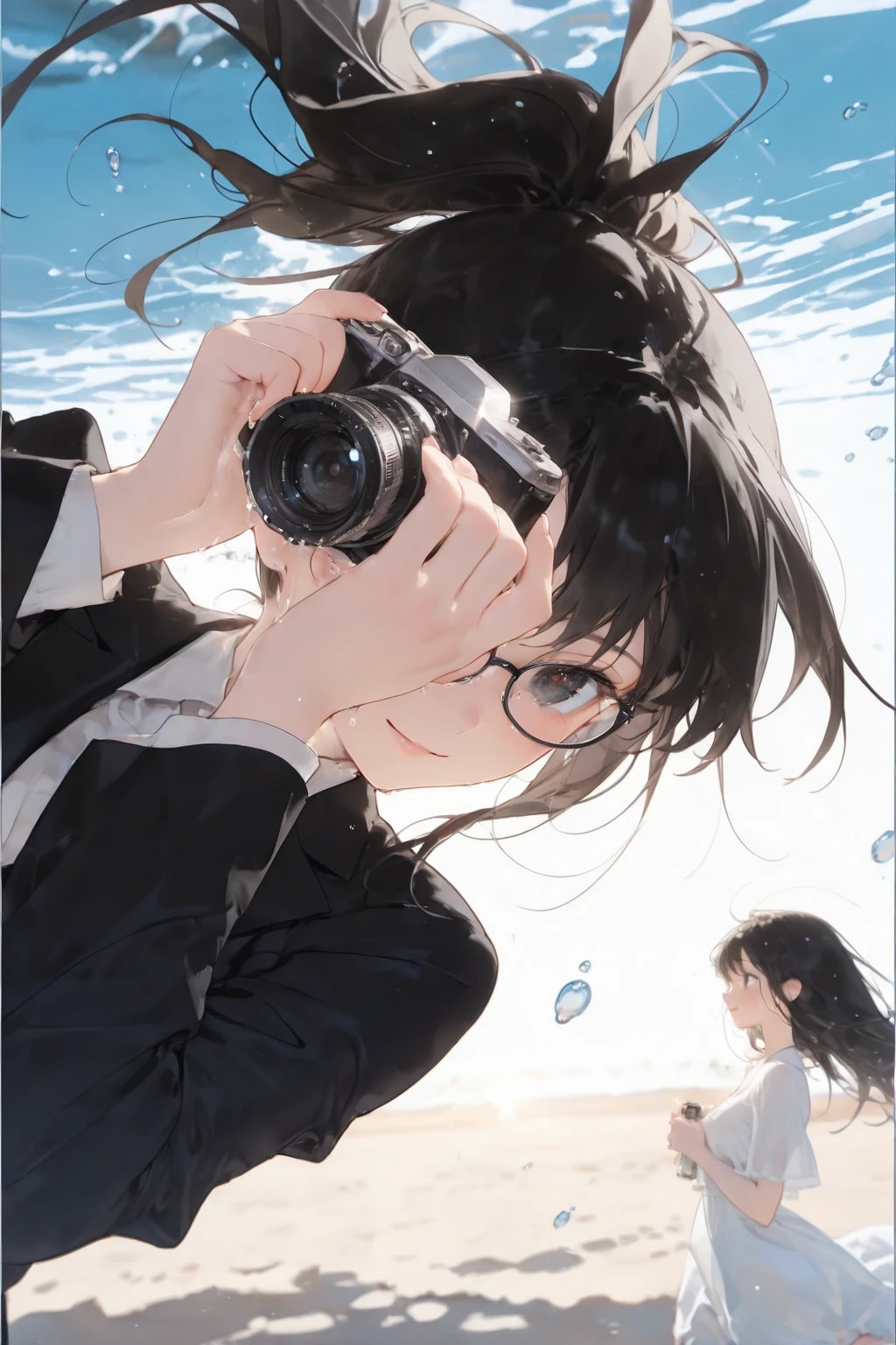 青 | の人気AIイラスト・グラビア