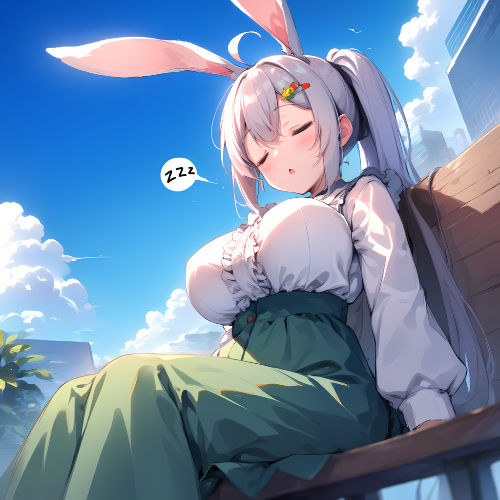 居眠りうさちゃん(15000いいねありがとうございます)