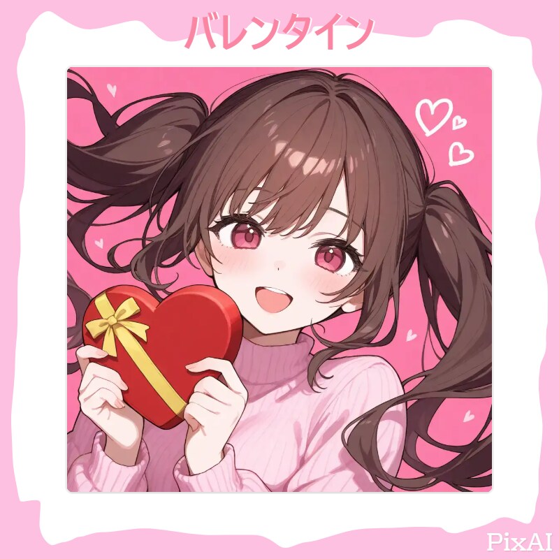 バレンタインガチャで出たイラスト