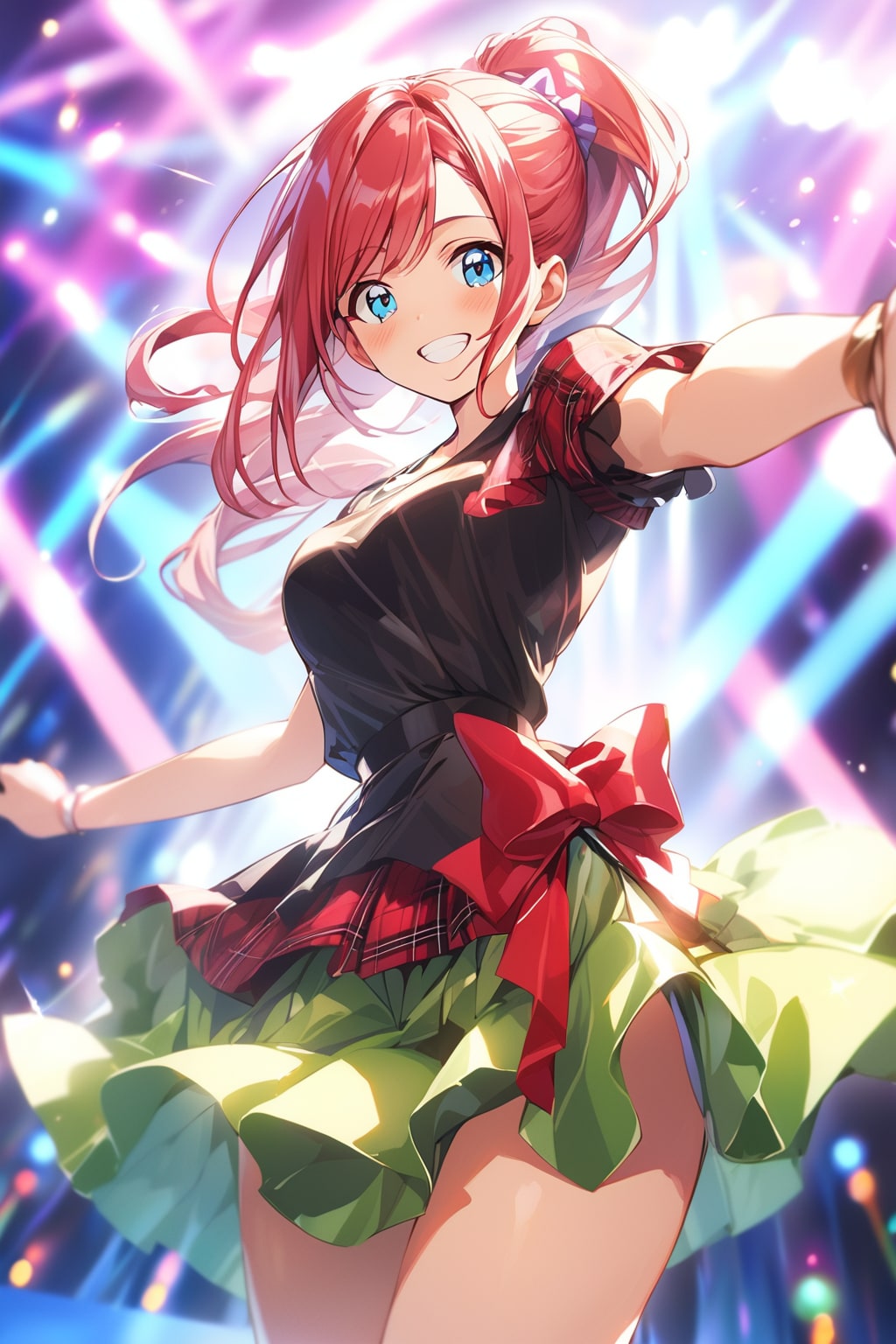 ポニーテールとスカート