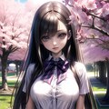 桜とJK 5枚目