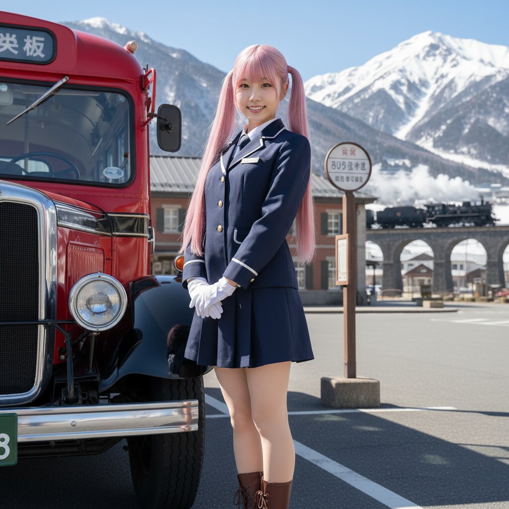 ももツイさん。バスガール