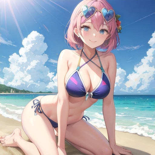 青ビキニ②