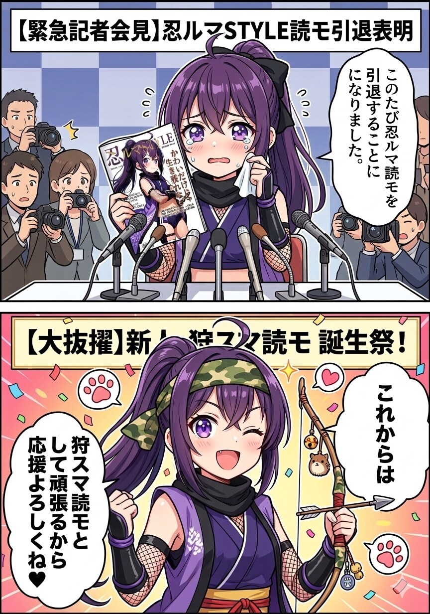 忍ルマ読モ引退