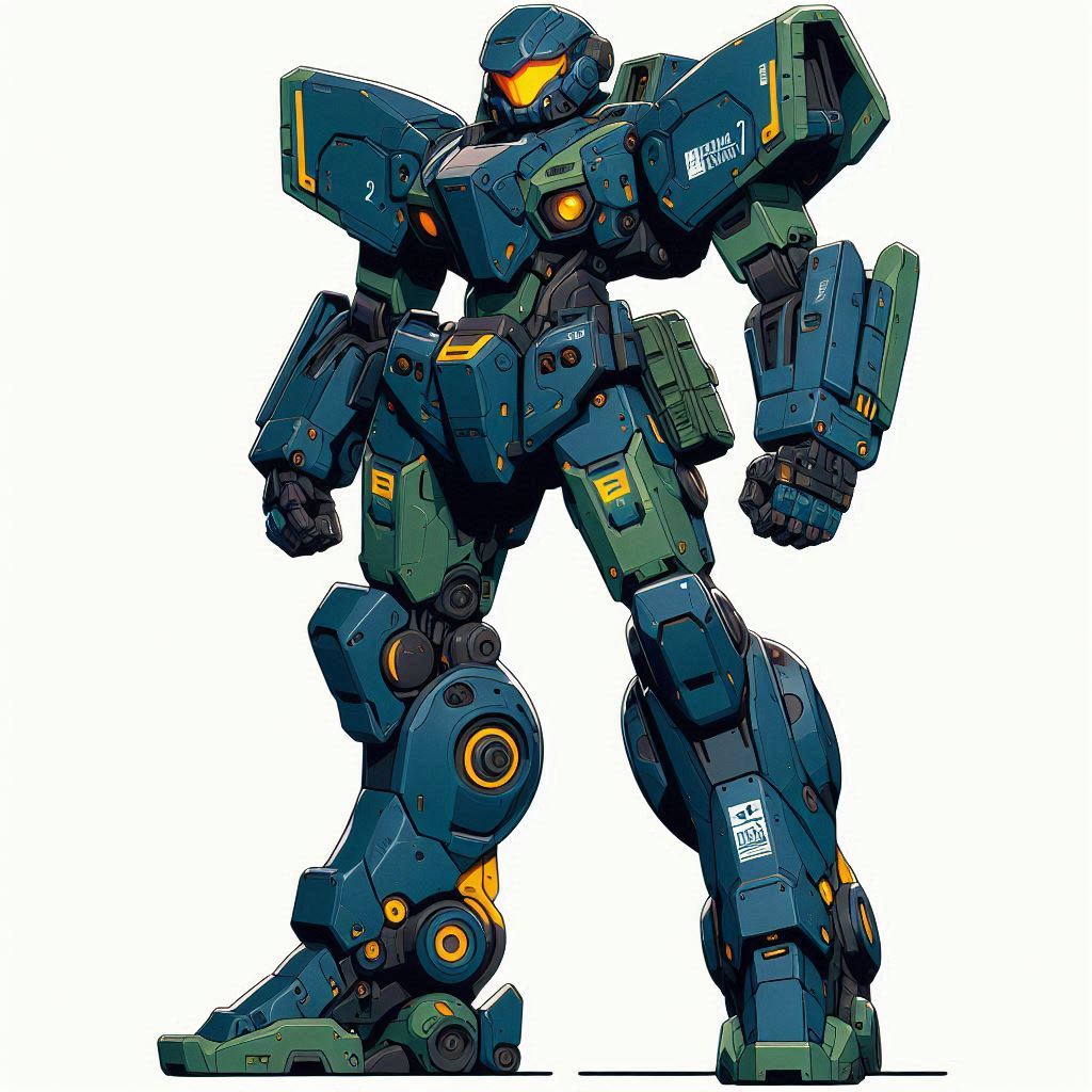 AIガチャ戦機 量産機 立ち絵＆フィギア（チャット編集フィギア 習作）