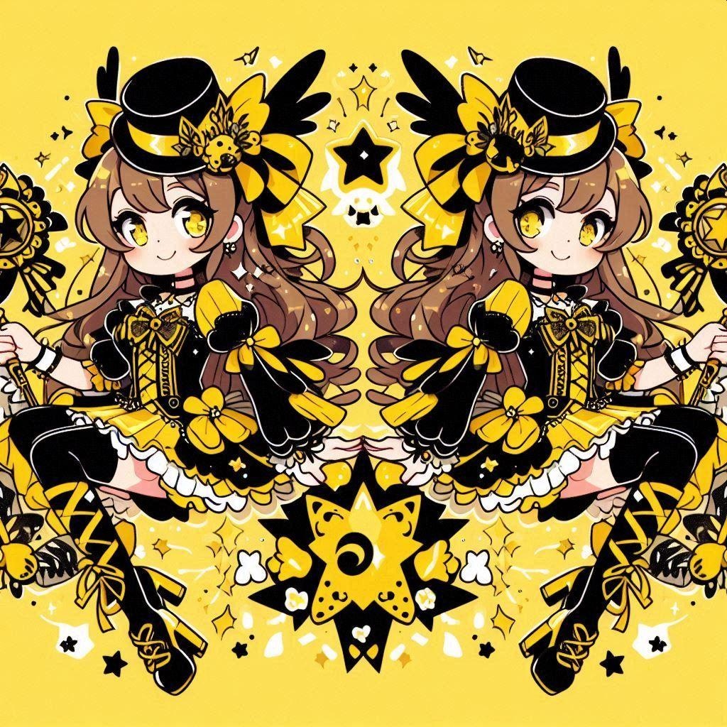 黄色と黒の魔法少女