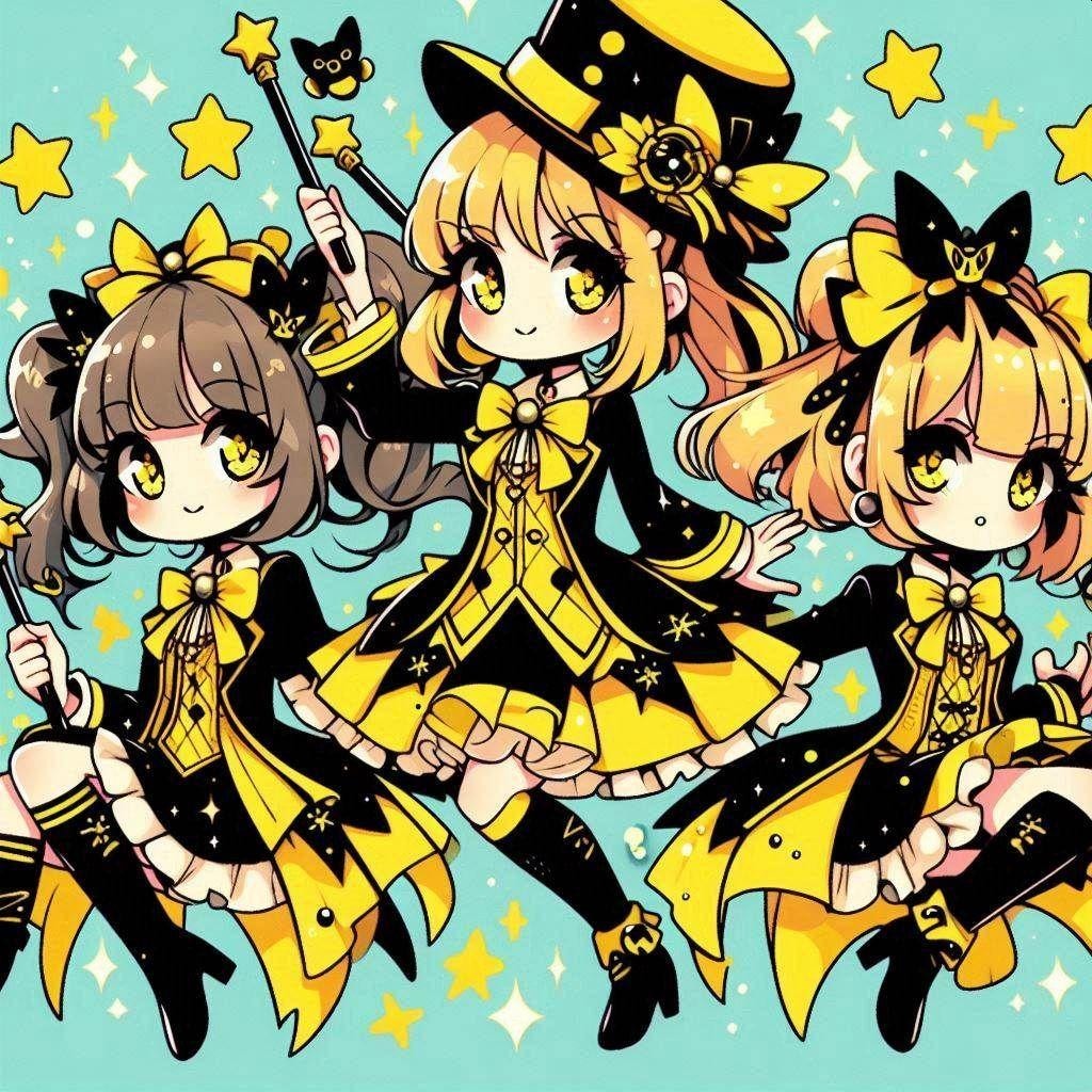 黄色と黒の魔法少女