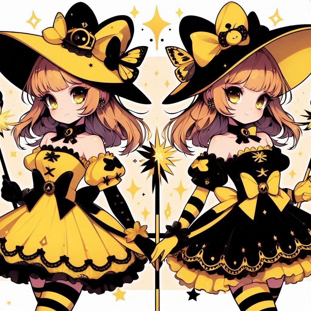 黄色と黒の魔法少女