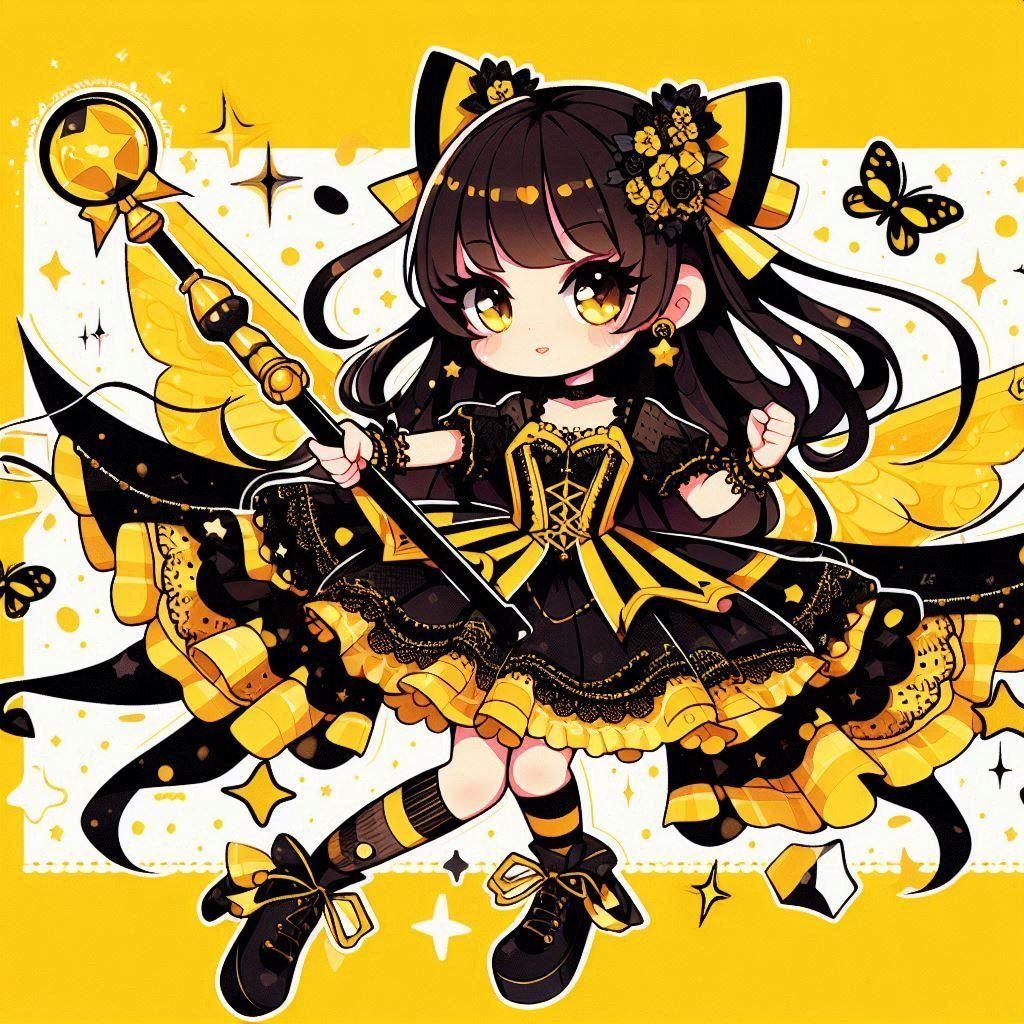 黄色と黒の魔法少女