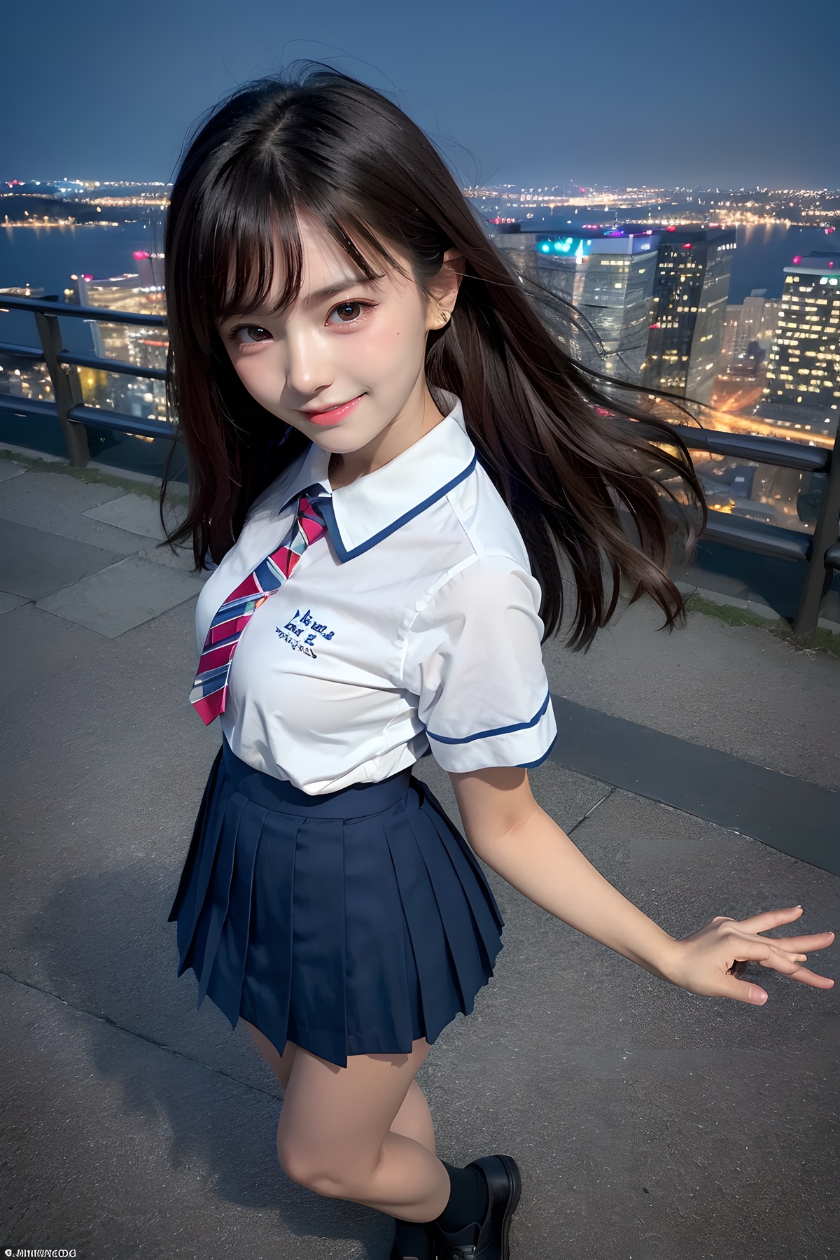 こはるちゃんと夜景