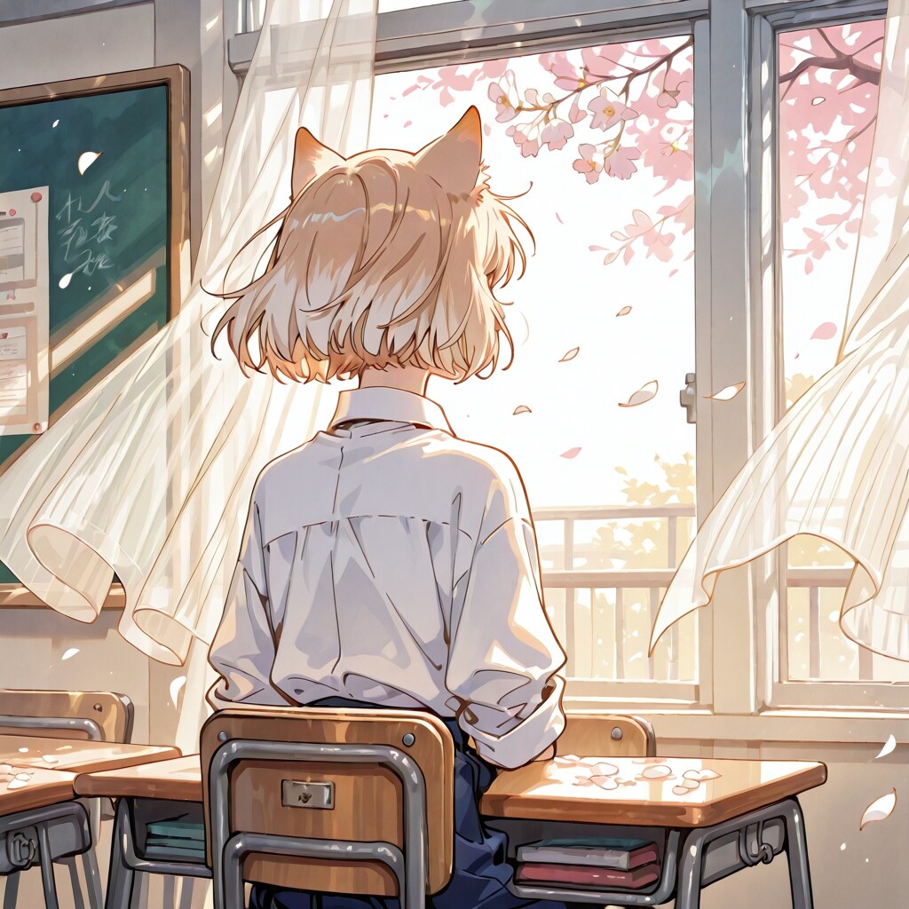 窓辺の猫耳