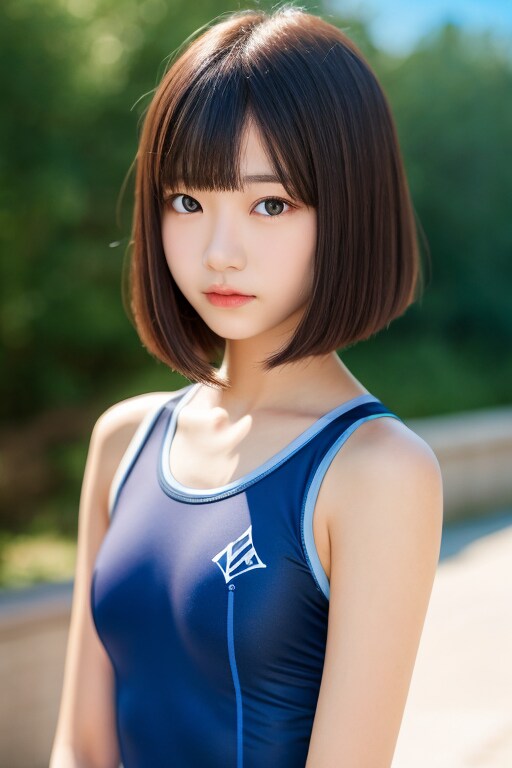 水着の人