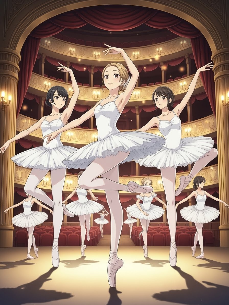 バレエ(アニメ)　ImageFX | の人気AIイラスト・グラビア